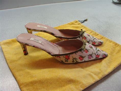 prada kitten heels pink|Prada kitten heel mules.